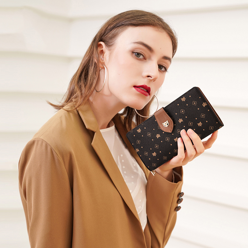 Женский длинный кошелек FOXER  – обзор и цена Monogram Keychain Leather