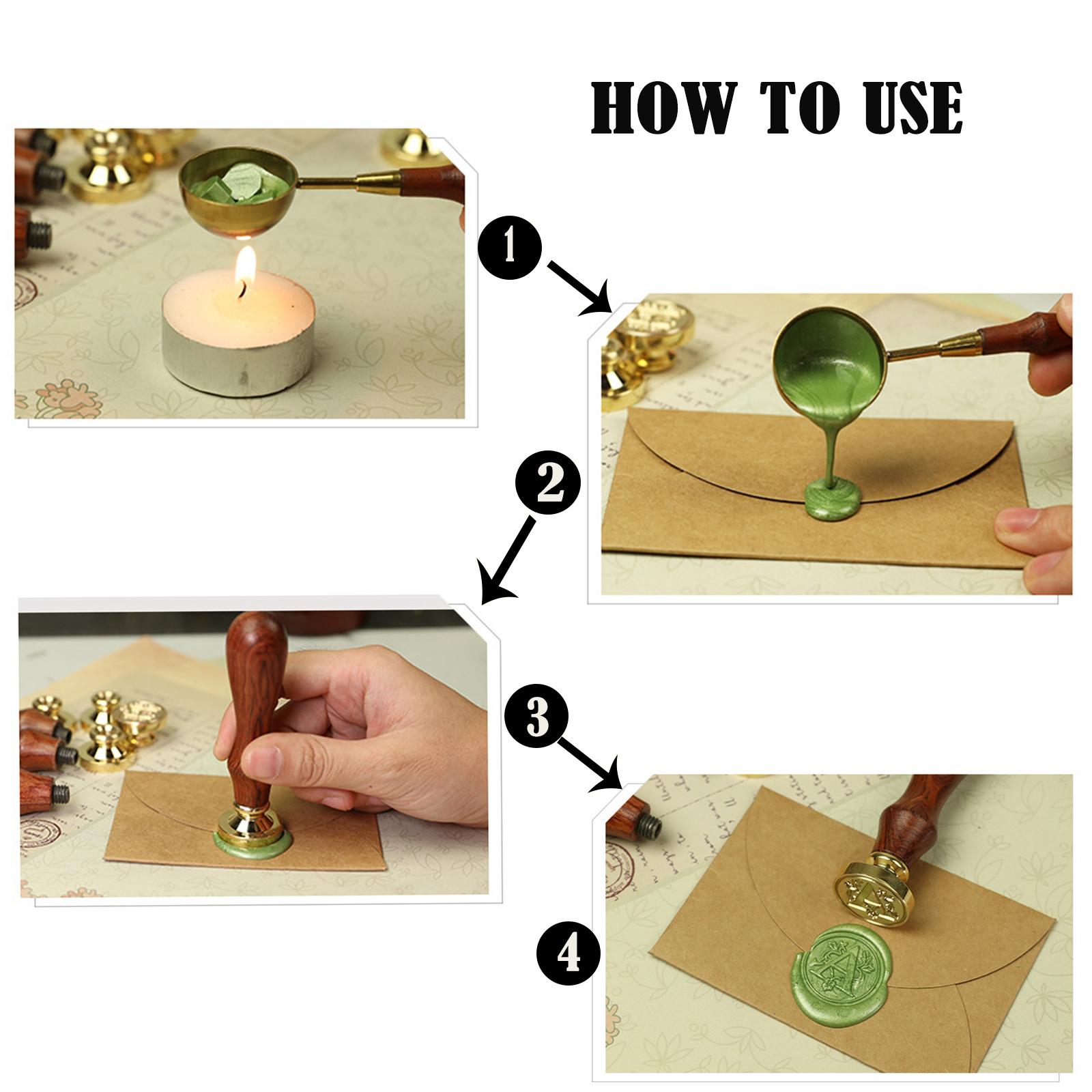 Набор для штамповки с деревянн – обзор и цена Wax Seal Letter Kit