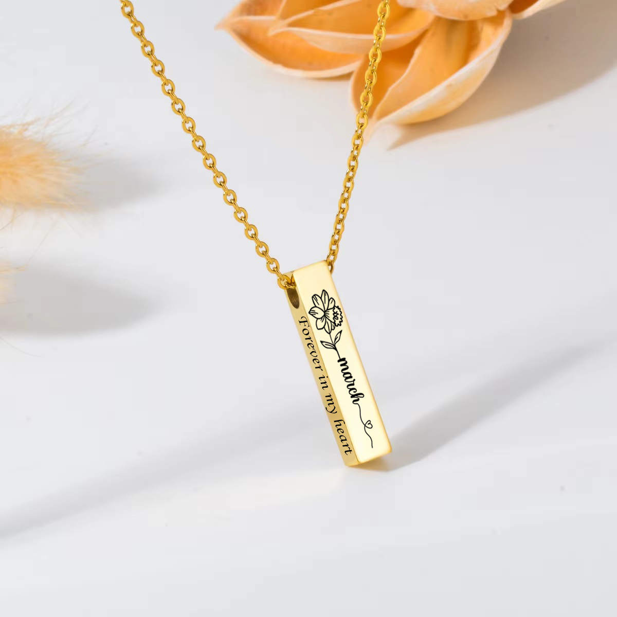Ожерелье-урна с цветком рожден – обзор и цена Birth Flower Necklace