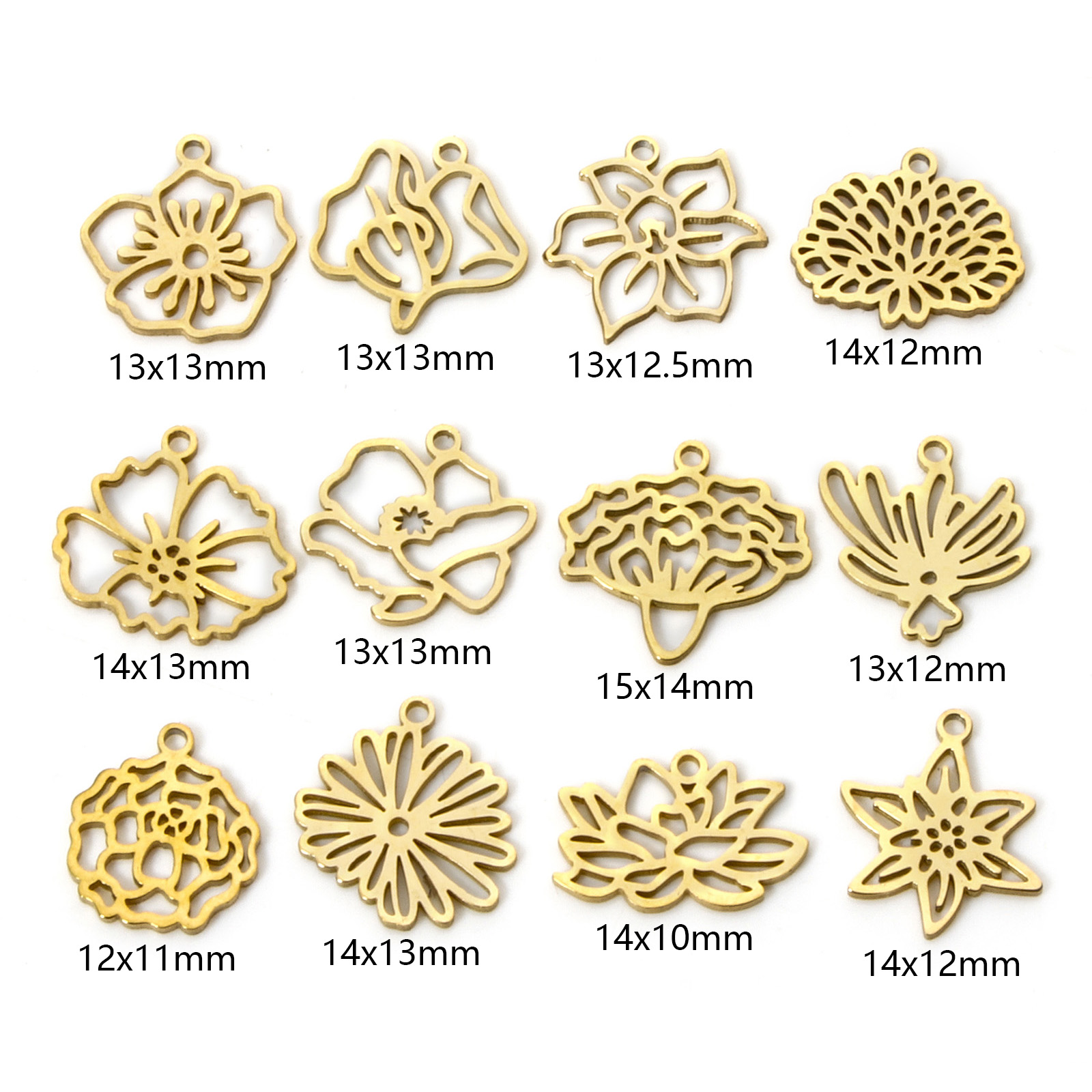 2 шт., 304 нержавеющая сталь,  – обзор и цена Birth Flower Necklace